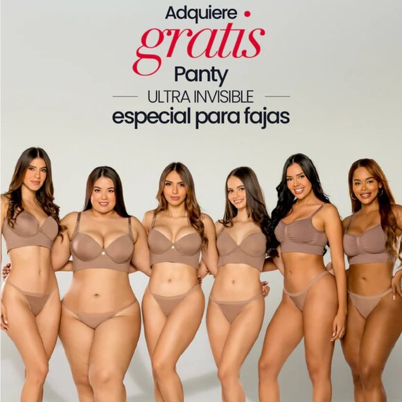 Stagmi Fajas Colombian Panty Shaper SMI04004 Cocoa w/ Matching Thong New Size S! - Picture 6 of 17